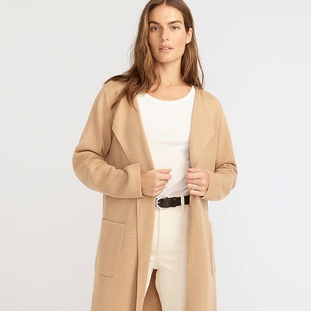 J. Crew Juliette collarless sweater blazer